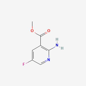 Methyl 2-amino-5-fluoronicotinate chemical structure (CAS 1211535-54-4)