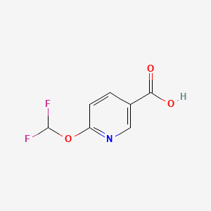 6-(Difluoromethoxy)nicotinic acid chemical structure (CAS 1211535-62-4)