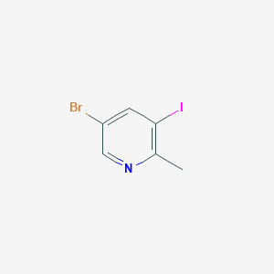 5-Bromo-3-iodo-2-methylpyridine chemical structure (CAS 1211537-13-1)