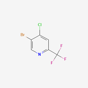 5-Bromo-4-chloro-2-(trifluoromethyl)pyridine chemical structure (CAS 1211537-20-0)