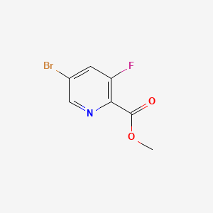 Methyl 5-bromo-3-fluoropicolinate chemical structure (CAS 1211538-72-5)