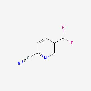 5-(Difluoromethyl)picolinonitrile chemical structure (CAS 1211540-57-6)
