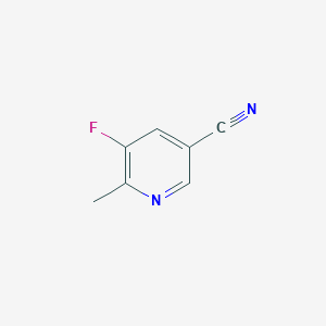 5-Fluoro-6-methylnicotinonitrile chemical structure (CAS 1211542-04-9)