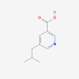 5-Isobutylnicotinic acid chemical structure (CAS 1211542-30-1)