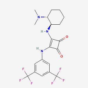 3-((3,5-Bis(trifluoromethyl)phenyl)amino)-4-(((1R,2R)-2-(dimethylamino)cyclohexyl)amino)cyclobut-3-ene-1,2-dione chemical structure (CAS 1211565-07-9)