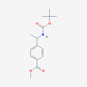 Methyl 4-[1-(Boc-amino)ethyl]benzoate chemical structure (CAS 1211572-02-9)
