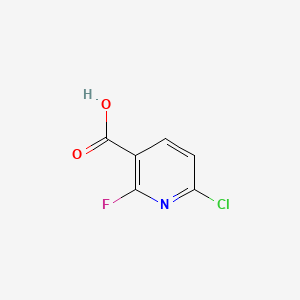 6-Chloro-2-fluoronicotinic acid chemical structure (CAS 1211578-46-9)