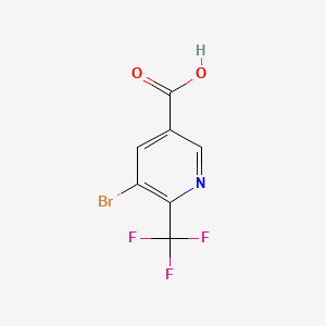 5-Bromo-6-(trifluoromethyl)nicotinic acid chemical structure (CAS 1211582-35-2)