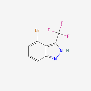 4-Bromo-3-(trifluoromethyl)-1H-indazole chemical structure (CAS 1211583-69-5)