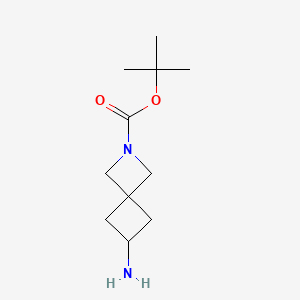 tert-Butyl 6-amino-2-azaspiro[3.3]heptane-2-carboxylate chemical structure (CAS 1211586-09-2)