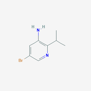 5-Bromo-2-isopropylpyridin-3-amine chemical structure (CAS 1211586-50-3)