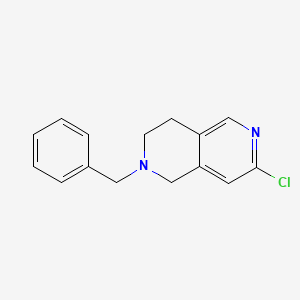 2-Benzyl-7-chloro-1,2,3,4-tetrahydro-2,6-naphthyridine chemical structure (CAS 1211588-32-7)
