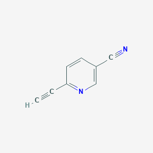 6-Ethynylnicotinonitrile chemical structure (CAS 1211588-35-0)
