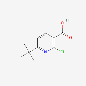 6-(tert-Butyl)-2-chloronicotinic acid chemical structure (CAS 1211588-66-7)