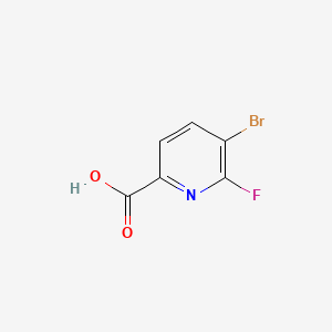 3-Bromo-2-fluoro-6-pyridinecarboxylic acid chemical structure (CAS 1211588-89-4)