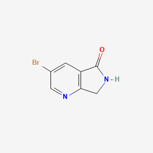 3-Bromo-6,7-dihydro-5H-pyrrolo[3,4-b]pyridin-5-one chemical structure (CAS 1211589-13-7)