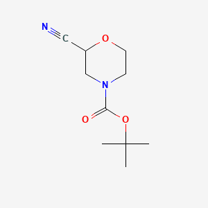 tert-Butyl 2-cyanomorpholine-4-carboxylate chemical structure (CAS 1211592-70-9)
