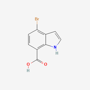 4-Bromo-1H-indole-7-carboxylic acid chemical structure (CAS 1211594-25-0)