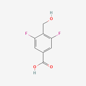 3,5-Difluoro-4-(hydroxymethyl)benzoic acid chemical structure (CAS 1211596-29-0)