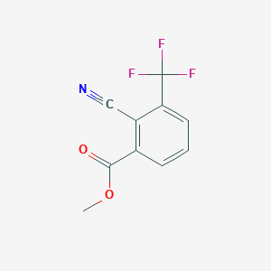 Methyl 2-cyano-3-(trifluoromethyl)benzoate chemical structure (CAS 1211596-75-6)
