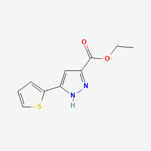 Ethyl 5-(2-Thienyl)pyrazole-3-carboxylate chemical structure (CAS 121195-03-7)