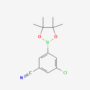 3-Chloro-5-(4,4,5,5-tetramethyl-1,3,2-dioxaborolan-2-yl)benzonitrile chemical structure (CAS 1212021-11-8)