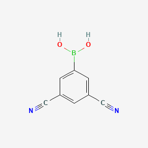 (3,5-Dicyanophenyl)boronic acid chemical structure (CAS 1212021-54-9)