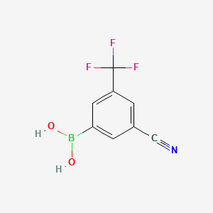 (3-Cyano-5-(trifluoromethyl)phenyl)boronic acid chemical structure (CAS 1212021-62-9)