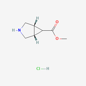rel-(1R,5S,6r)-Methyl 3-azabicyclo[3.1.0]hexane-6-carboxylate hydrochloride chemical structure (CAS 1212063-26-7)