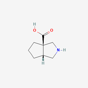 rel-(3aR,6aR)-Hexahydrocyclopenta[c]pyrrole-3a(1H)-carboxylic acid chemical structure (CAS 1212067-49-6)