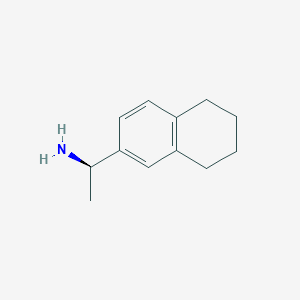 (1R)-1-(5,6,7,8-Tetrahydronaphthalen-2-yl)ethan-1-amine chemical structure (CAS 1212104-62-5)