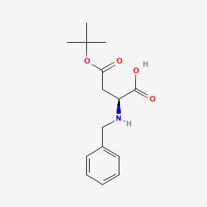 (S)-2-(Benzylamino)-4-(tert-butoxy)-4-oxobutanoic acid chemical structure (CAS 1212111-82-4)