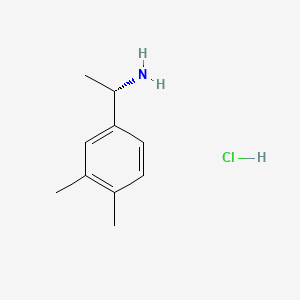 (S)-1-(3,4-Dimethylphenyl)ethanamine hydrochloride chemical structure (CAS 1212186-90-7)