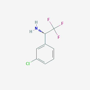 (S)-1-(3-Chlorophenyl)-2,2,2-trifluoroethanamine chemical structure (CAS 1212224-82-2)