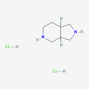 rel-(3aR,7aR)-Octahydro-1H-pyrrolo[3,4-c]pyridine dihydrochloride chemical structure (CAS 1212256-76-2)
