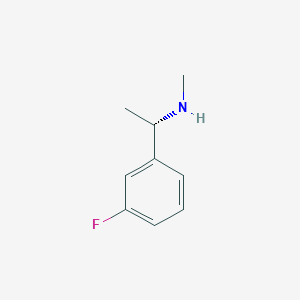 (S)-1-(3-Fluorophenyl)-N-methylethanamine chemical structure (CAS 1212261-04-5)
