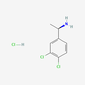(R)-1-(3,4-Dichlorophenyl)ethanamine hydrochloride chemical structure (CAS 1212307-96-4)