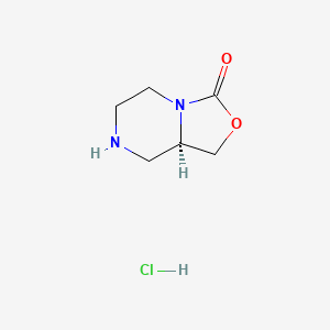 (R)-Tetrahydro-1H-oxazolo[3,4-a]pyrazin-3(5H)-one hydrochloride chemical structure (CAS 1212327-95-1)
