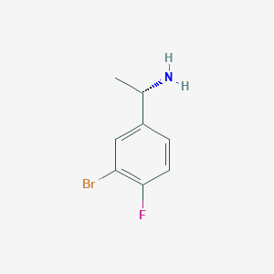 (S)-1-(3-Bromo-4-fluorophenyl)ethanamine chemical structure (CAS 1212376-96-9)