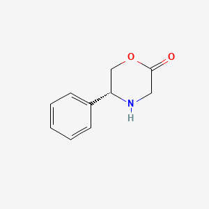 (R)-5-Phenylmorpholin-2-one chemical structure (CAS 121269-45-2)