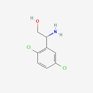 (R)-2-amino-2-(2,5-dichlorophenyl)ethan-1-ol chemical structure (CAS 1212816-55-1)