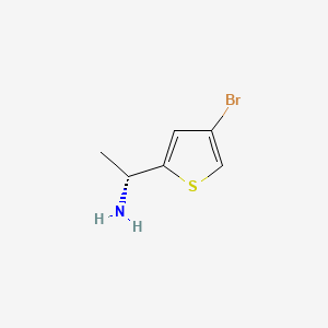 (R)-1-(4-Bromothiophen-2-yl)ethan-1-amine chemical structure (CAS 1212816-88-0)