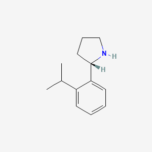 (S)-2-(2-Isopropylphenyl)pyrrolidine chemical structure (CAS 1212895-72-1)