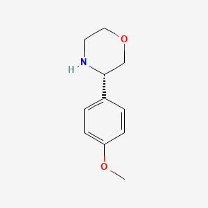 (S)-3-(4-Methoxyphenyl)morpholine chemical structure (CAS 1212903-56-4)