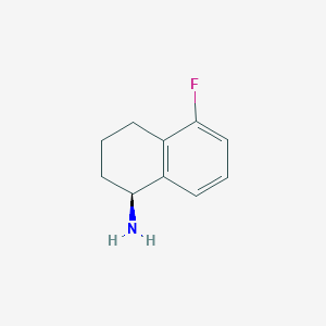 (S)-5-Fluoro-1,2,3,4-tetrahydronaphthalen-1-amine chemical structure (CAS 1212972-62-7)