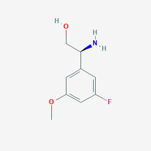 (S)-2-Amino-2-(3-fluoro-5-methoxyphenyl)ethanol chemical structure (CAS 1212981-84-4)