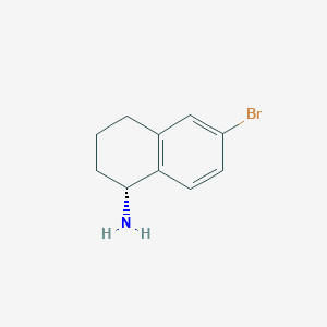 (R)-6-bromo-1,2,3,4-tetrahydronaphthalen-1-amine chemical structure (CAS 1213003-24-7)