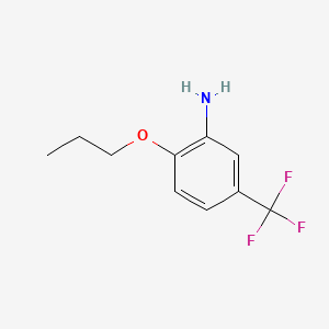 2-Propoxy-5-(trifluoromethyl)aniline chemical structure (CAS 121307-29-7)