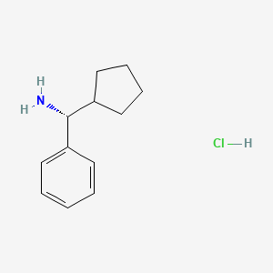 (R)-Cyclopentyl(phenyl)methanamine hydrochloride chemical structure (CAS 1213121-64-2)