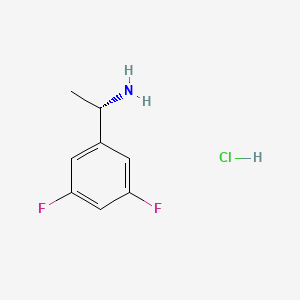 (S)-1-(3,5-Difluorophenyl)ethanamine hydrochloride chemical structure (CAS 1213128-98-3)